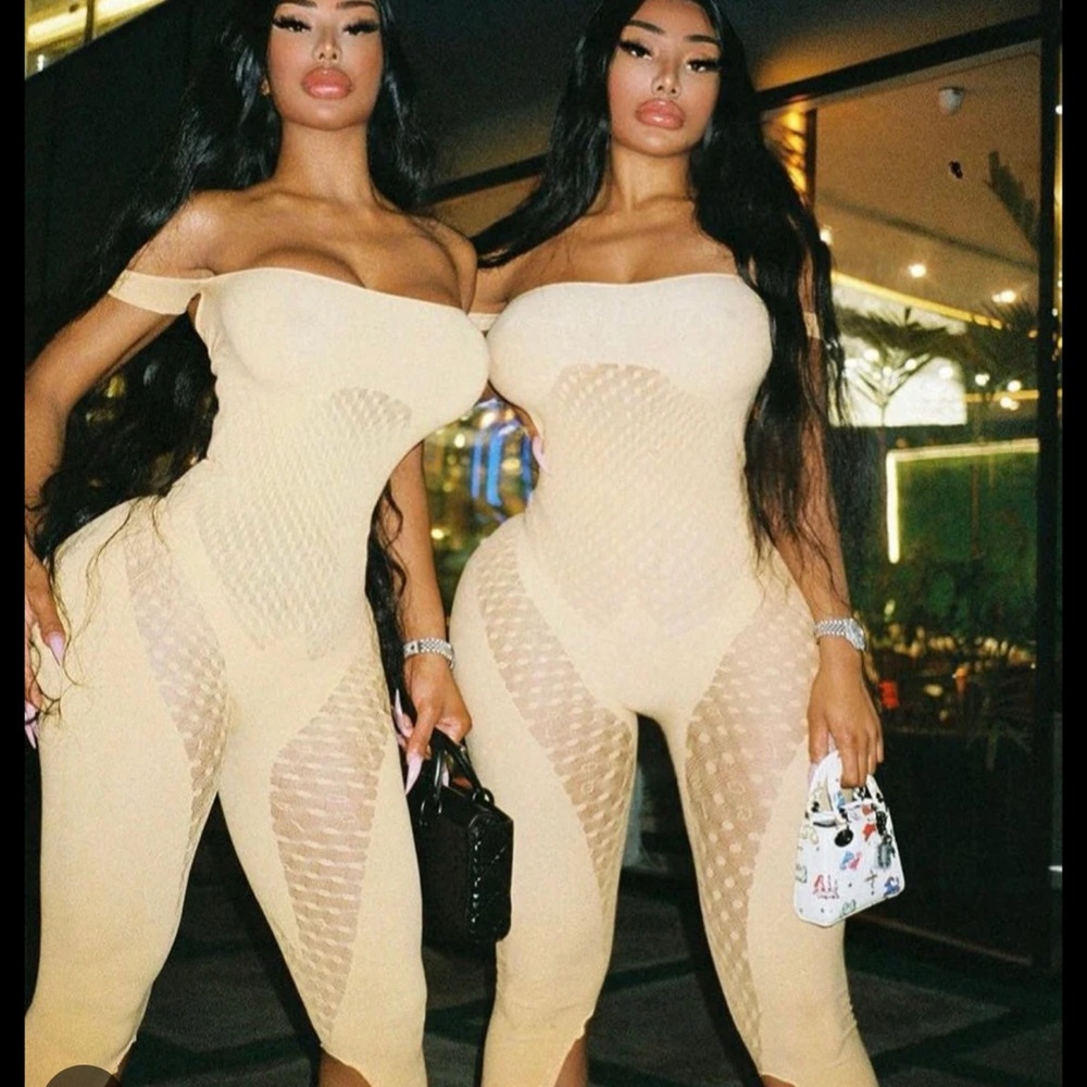 Stylish Beige Off-Shoulder Jumpsuit